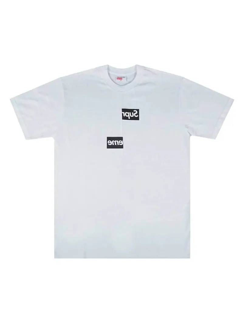 Футболка Supreme x Comme des Garçons Shirt Split Box Logo — изображение 1 из 2, белый