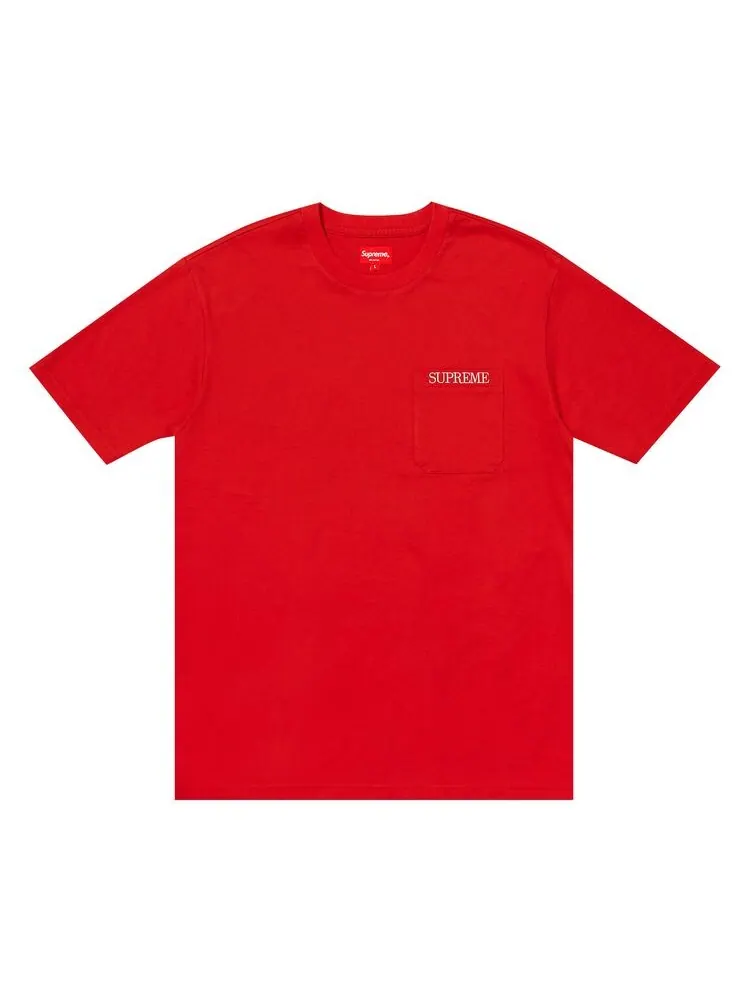 Футболка Supreme Short-Sleeve Pocket Tee Red — изображение 1 из 1, красный