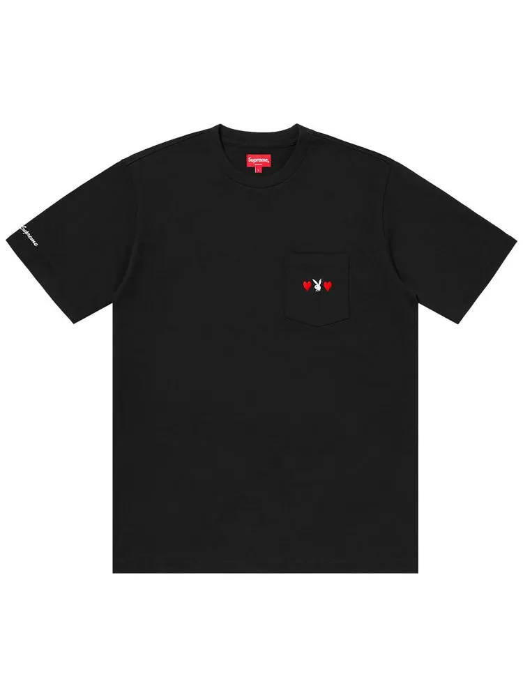 Футболка Supreme x Playboy Pocket Short-Sleeve Tee 'Black' — изображение 1 из 1, черный