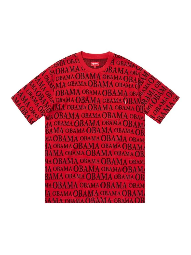 Топ Supreme Obama Jacquard Short-Sleeve Top Red — изображение 1 из 1, красный