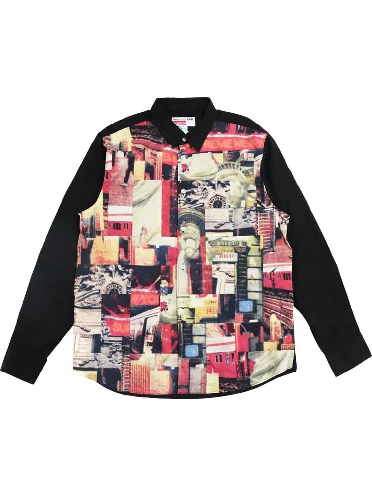 Рубашка Supreme x Comme des Garçons SHIRT Patchwork Button Up Shirt 'Multicolor' — изображение 1 из 1, мульти