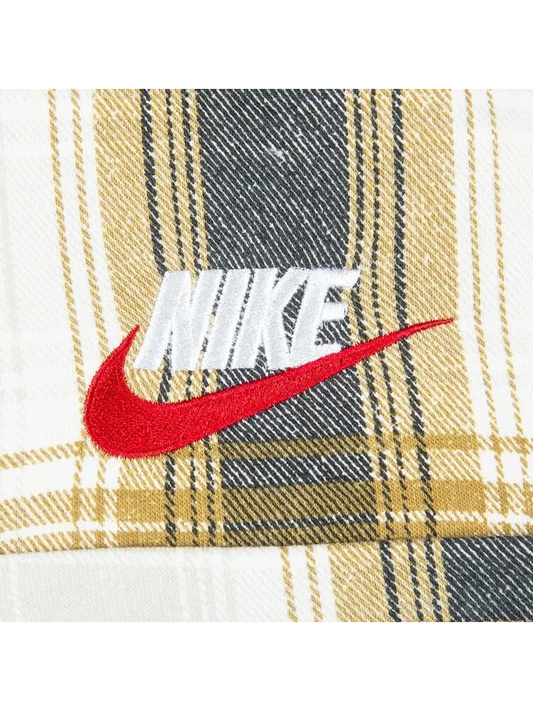 Толстовка Supreme x Nike Plaid Hooded Sweatshirt 'Mustard' — изображение 3 из 3, желтый