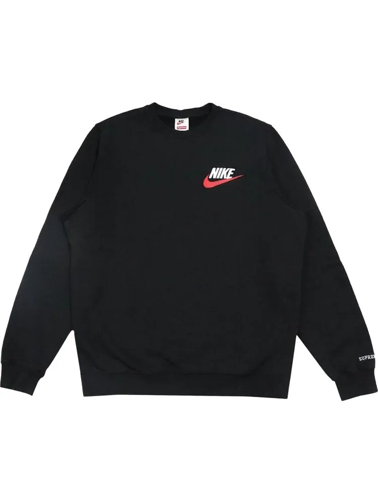 Толстовка Supreme x Nike Crewneck 'Black' — изображение 1 из 1, черный