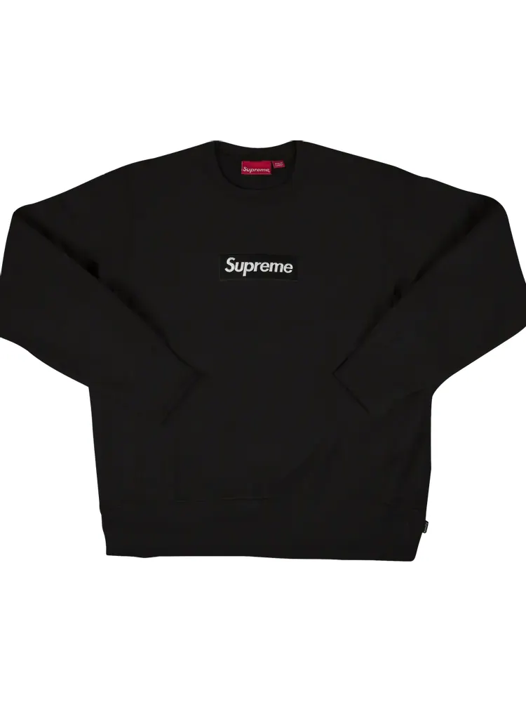 Толстовка Supreme Box Logo Crewneck Sweatshirt 'Black' — изображение 1 из 1, черный
