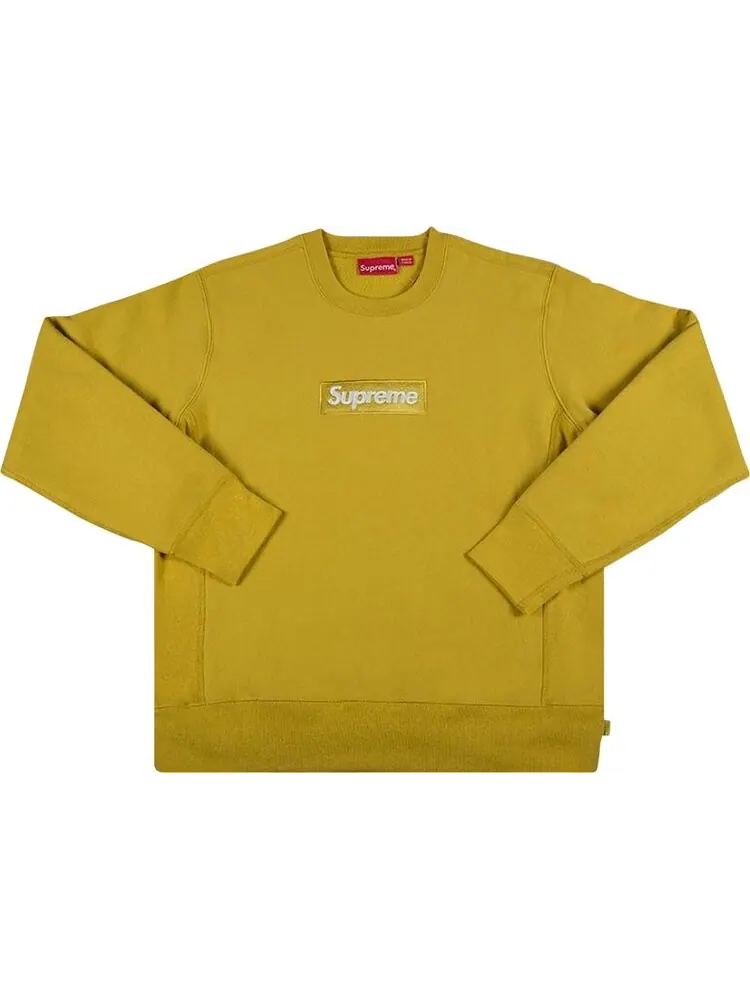Толстовка Supreme Box Logo Crewneck 'Mustard' — изображение 1 из 1, желтый