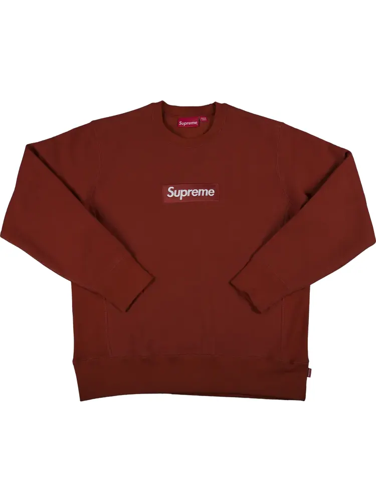 Толстовка Supreme Box Logo Crewneck Sweatshirt 'Rust' — изображение 1 из 1, оранжевый