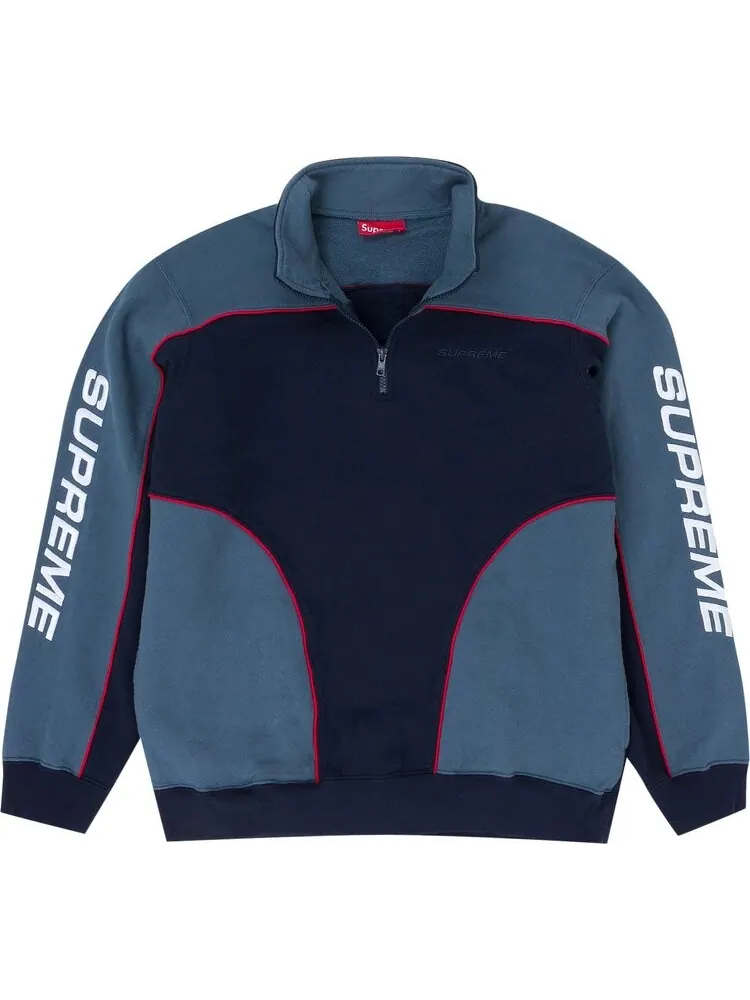Толстовка Supreme Speedway Half Zip Sweatshirt 'Black' — изображение 1 из 1, черный