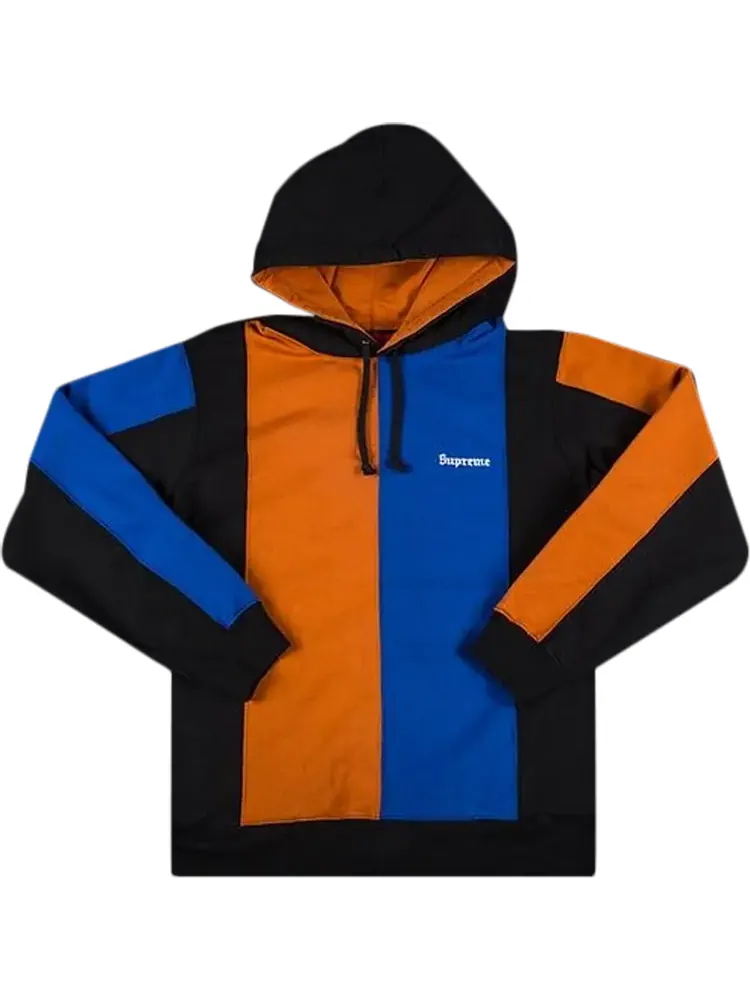 Толстовка Supreme Tricolor Hooded Sweatshirt 'Black' — изображение 1 из 1, черный