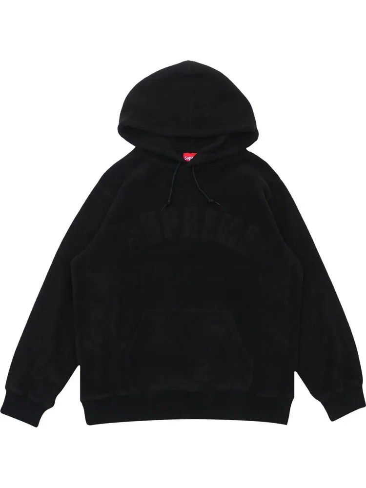 Толстовка Supreme x Polartec Hooded Sweatshirt 'Black' — изображение 1 из 1, черный