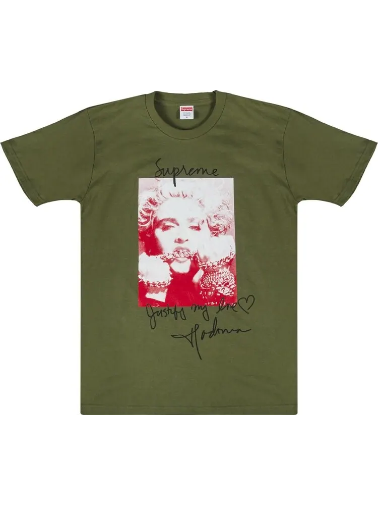 Футболка Supreme Madonna T-Shirt 'Olive' — изображение 1 из 2, зеленый