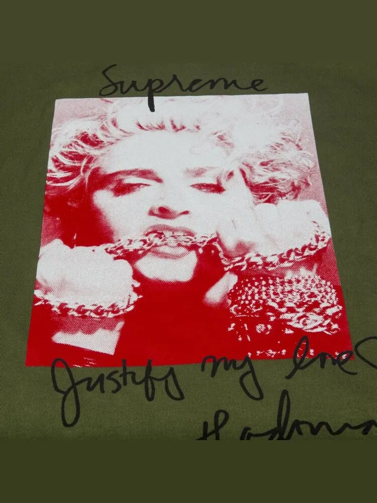 Футболка Supreme Madonna T-Shirt 'Olive' — изображение 2 из 2, зеленый
