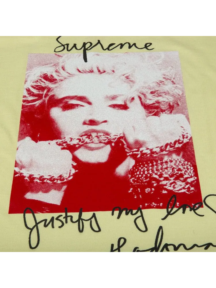Футболка Supreme Madonna T-Shirt — изображение 2 из 2, бледный желтый