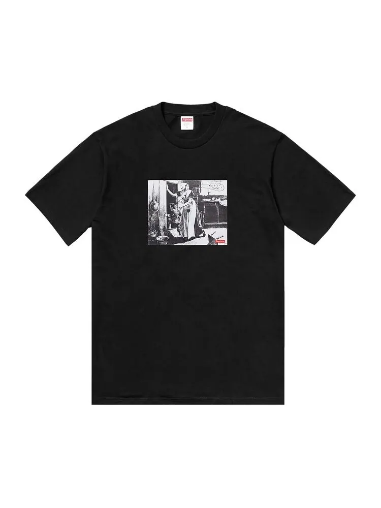 Футболка Supreme x Mike Kelley Hiding From Indians Tee Black — изображение 1 из 2, черный