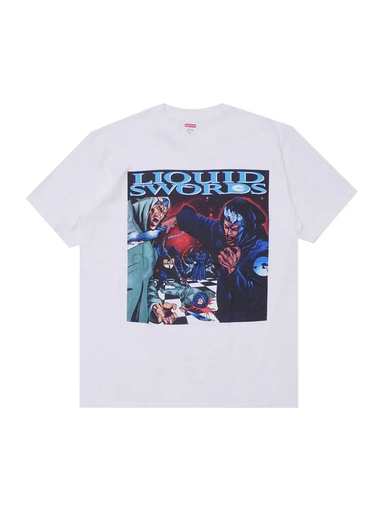 Футболка Supreme Liquid Swords Tee 'White' — изображение 1 из 1, белый