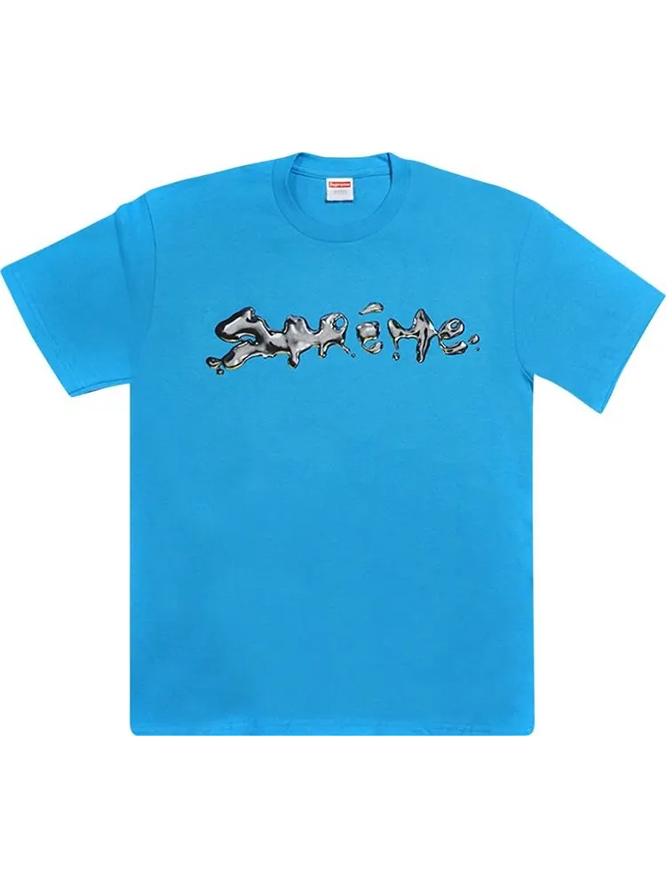 Футболка Supreme Liquid Tee 'Bright Blue' — изображение 1 из 1, синий