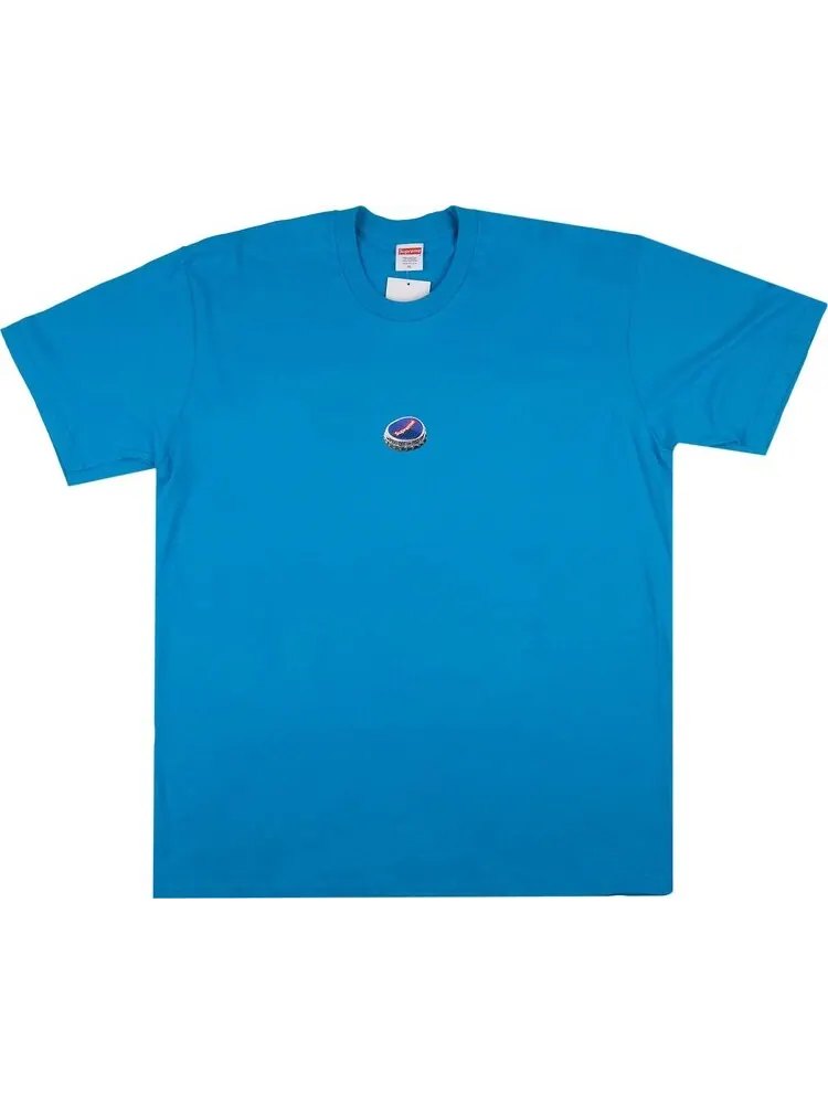 Футболка Supreme Bottle Cap Tee 'Bright Blue' — изображение 1 из 1, синий