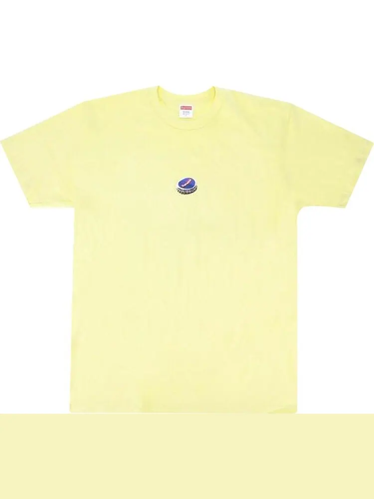 Футболка Supreme Bottle Cap Tee 'Pale Yellow' — изображение 1 из 1, желтый