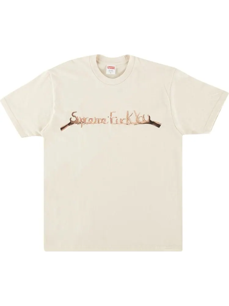 Футболка Supreme f*ck You Tee 'Natural' — изображение 1 из 1, бежевый