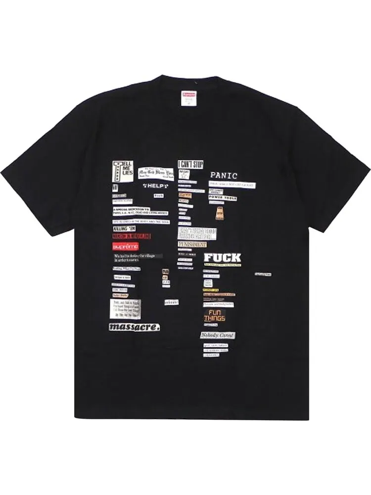 Футболка Supreme Cutouts Tee 'Black' — изображение 1 из 1, черный