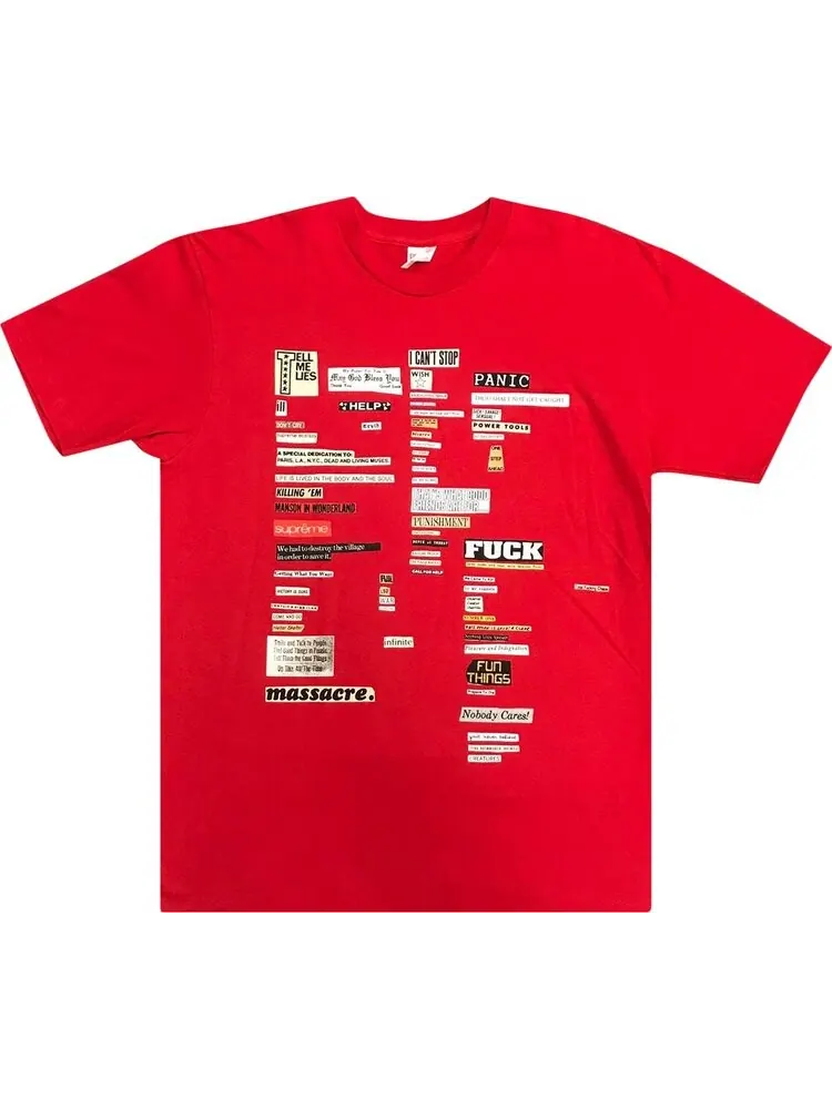 Футболка Supreme Cutouts Tee 'Red' — изображение 1 из 1, красный