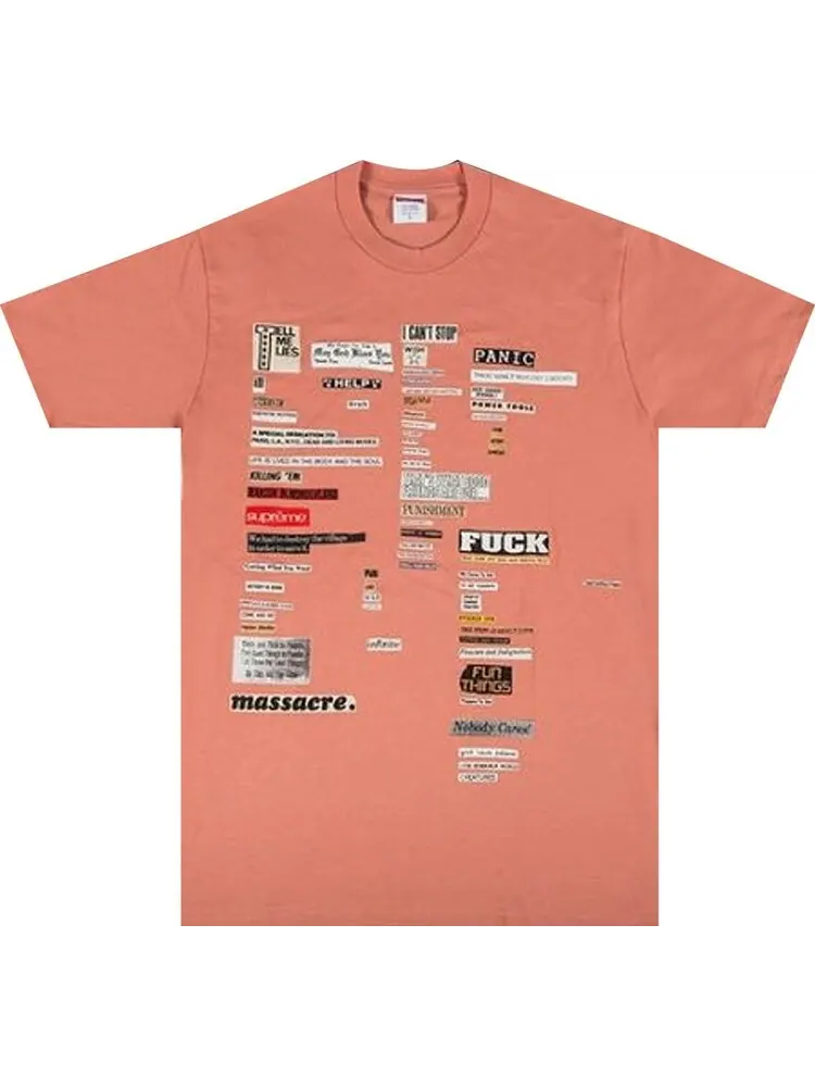 Футболка Supreme Cutouts Tee 'Terra Cotta' — изображение 1 из 1, оранжевый