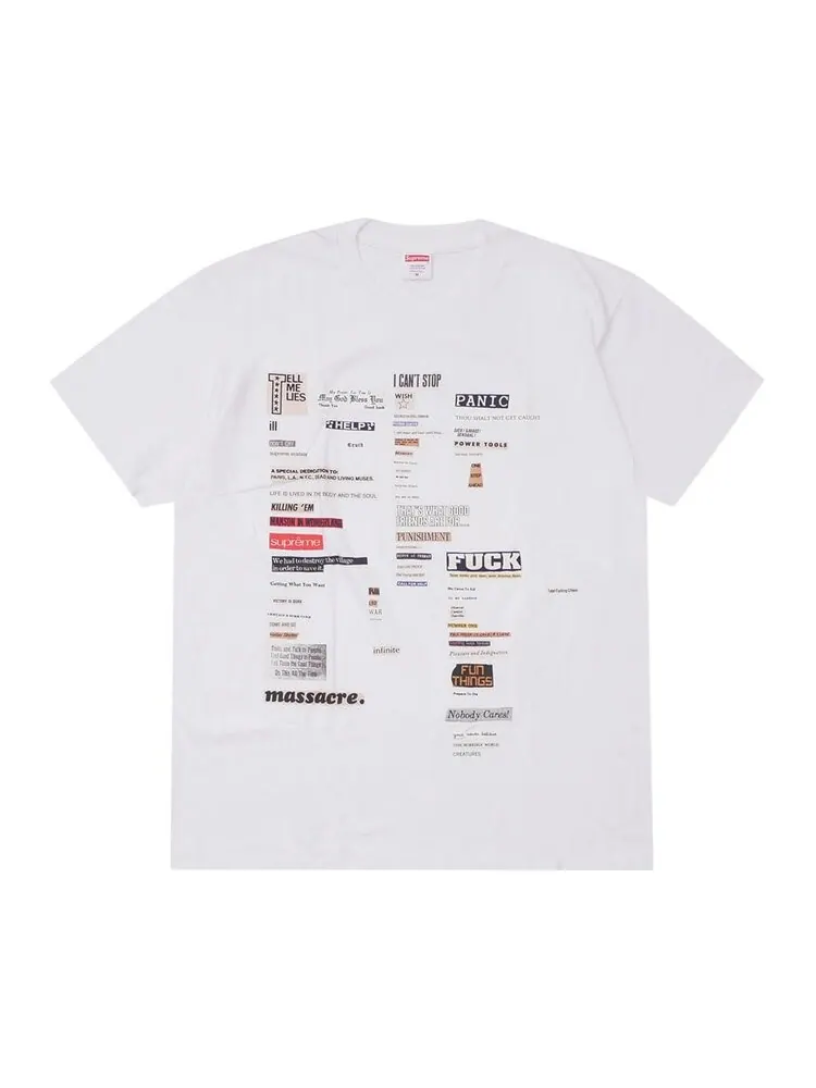 Футболка Supreme Cutouts Tee 'White' — изображение 1 из 1, белый
