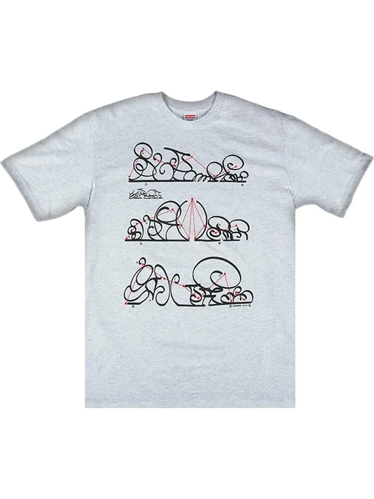 Футболка Supreme System Tee 'Ash Grey' — изображение 1 из 1, серый