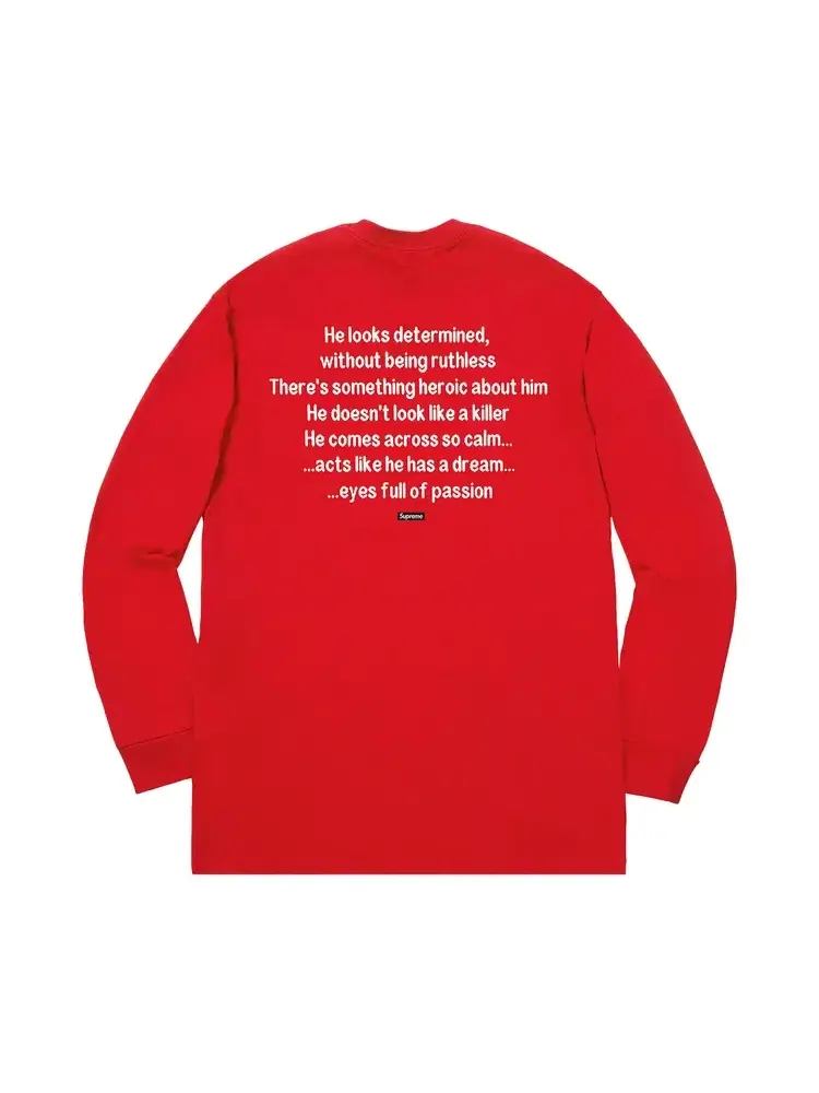 Футболка с длинными рукавами Supreme The Killer — изображение 2 из 2, красный