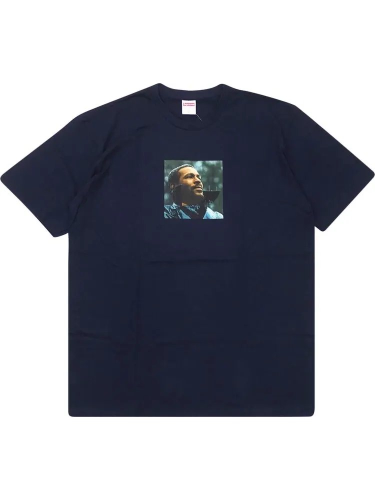 Футболка Supreme Marvin Gaye Tee 'Navy' — изображение 1 из 1, синий