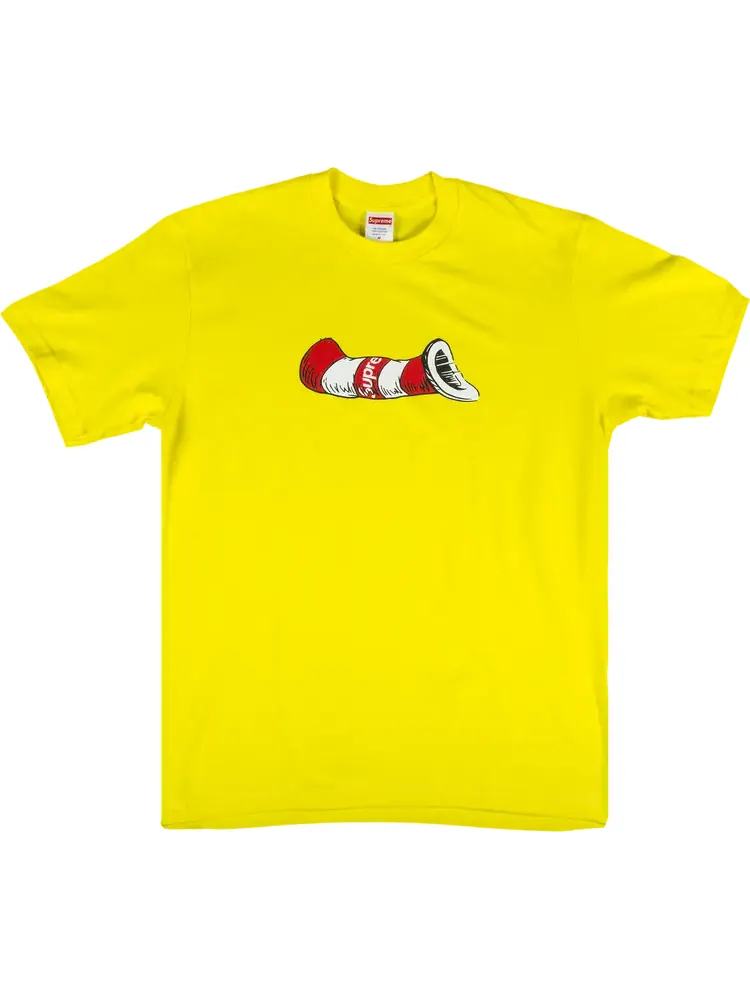 Футболка Supreme Cat In The Hat T-Shirt 'Yellow' — изображение 1 из 1, желтый