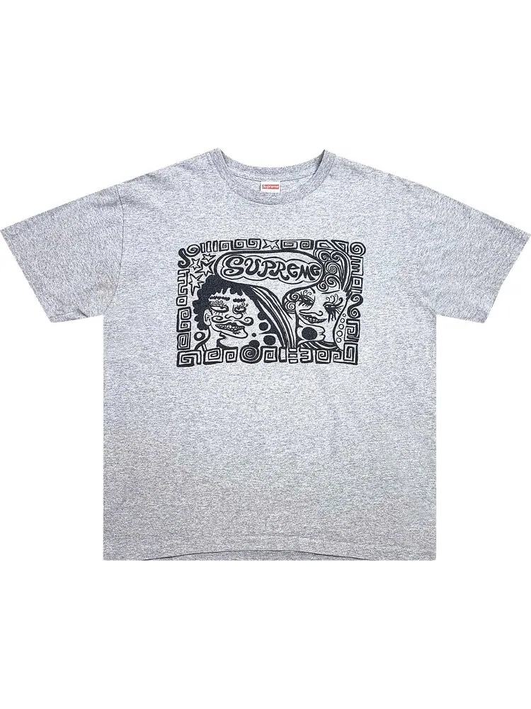 Футболка Supreme Faces Tee 'Heather Grey' — изображение 1 из 1, серый