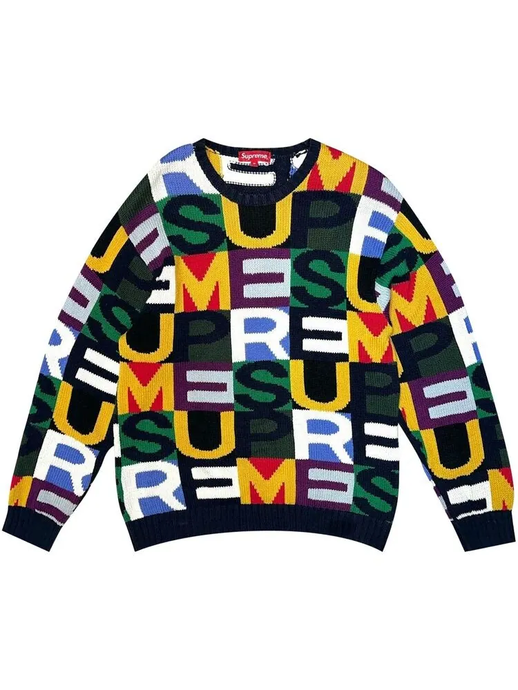Свитер Supreme Big Letters Sweater Multi — изображение 1 из 1, мульти