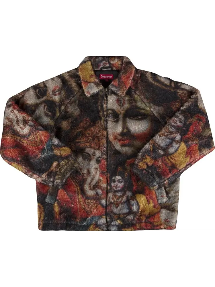 Куртка Supreme Ganesha Faux Fur Jacket 'Black' — изображение 1 из 3, черный