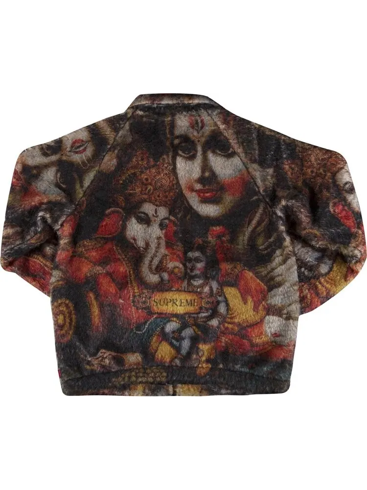 Куртка Supreme Ganesha Faux Fur Jacket 'Black' — изображение 2 из 3, черный