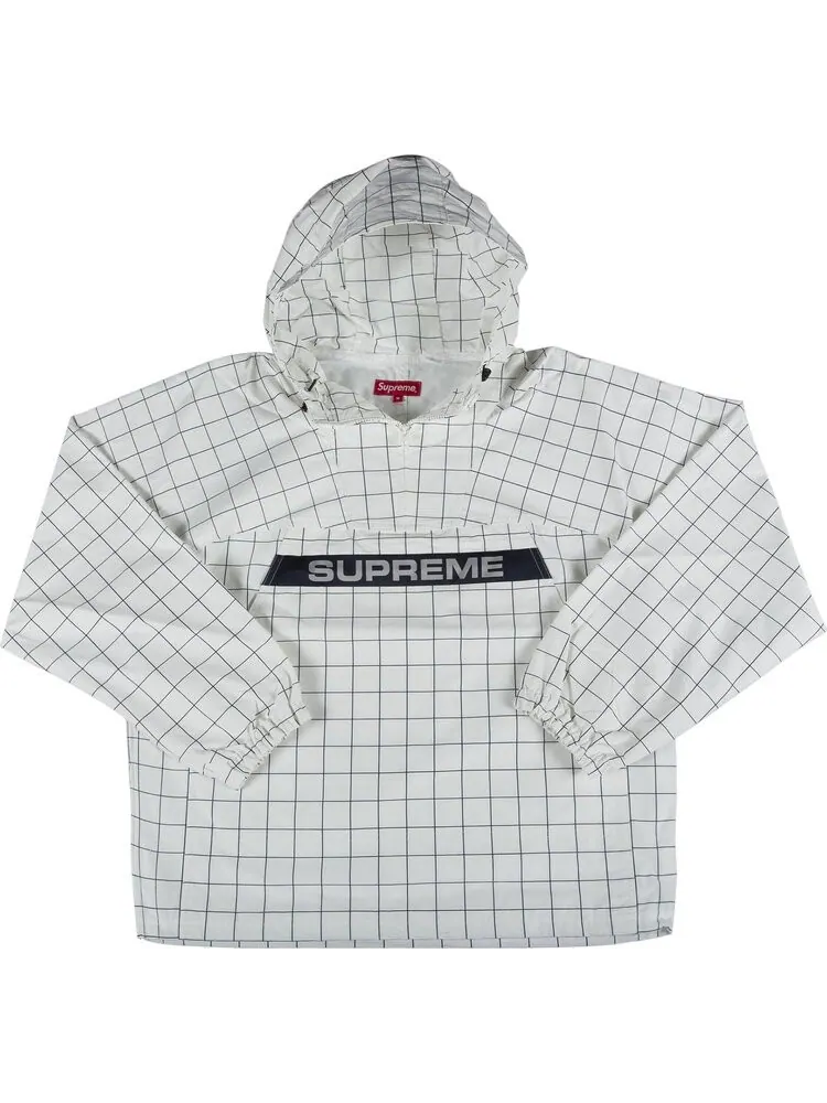 Анорак Supreme Heavy Nylon Anorak 'Windowpane' — изображение 1 из 2, белый