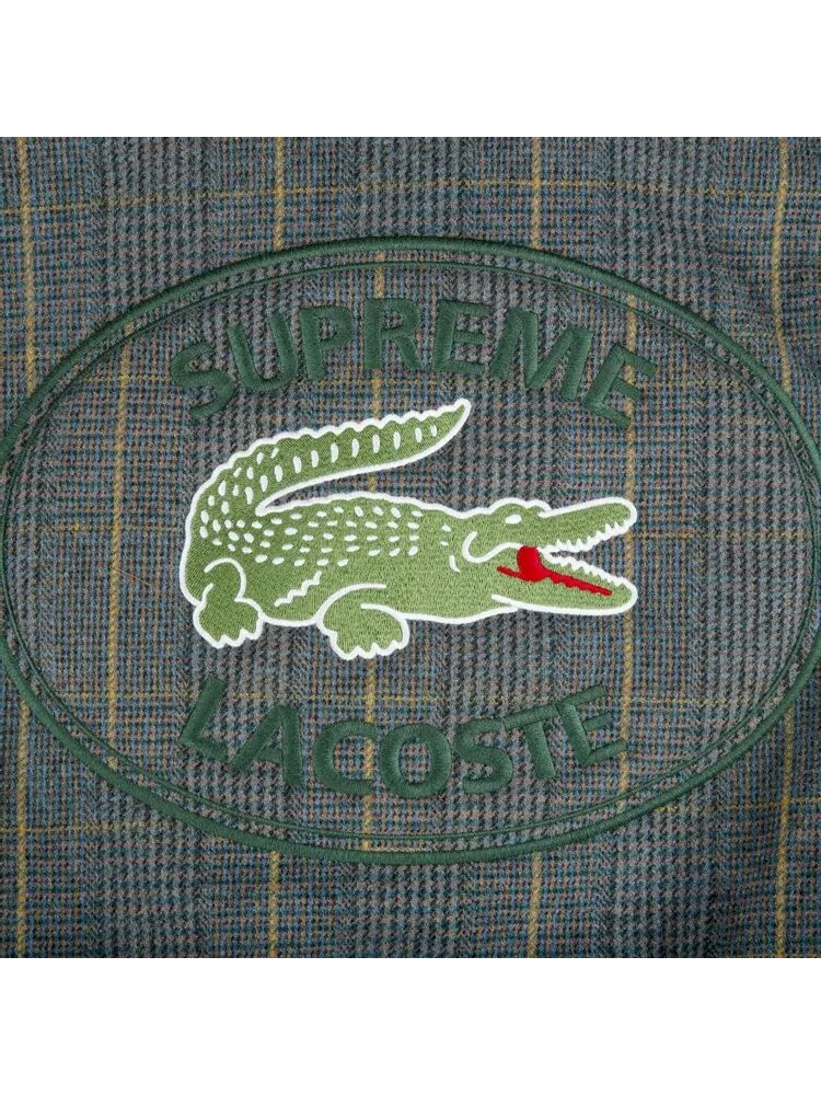 Куртка Supreme x Lacoste Wool Bomber Jacket 'Green' — изображение 3 из 3, зеленый