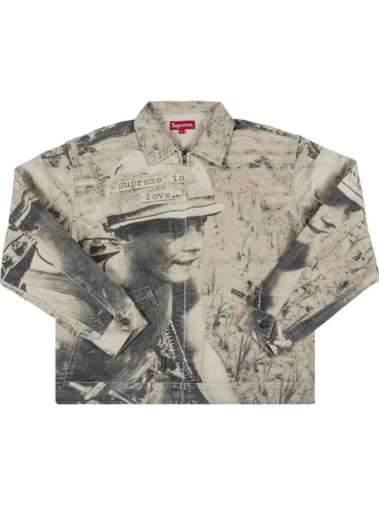 Куртка Supreme Is Love Denim Work Jacket 'Tan' — изображение 1 из 2, загар