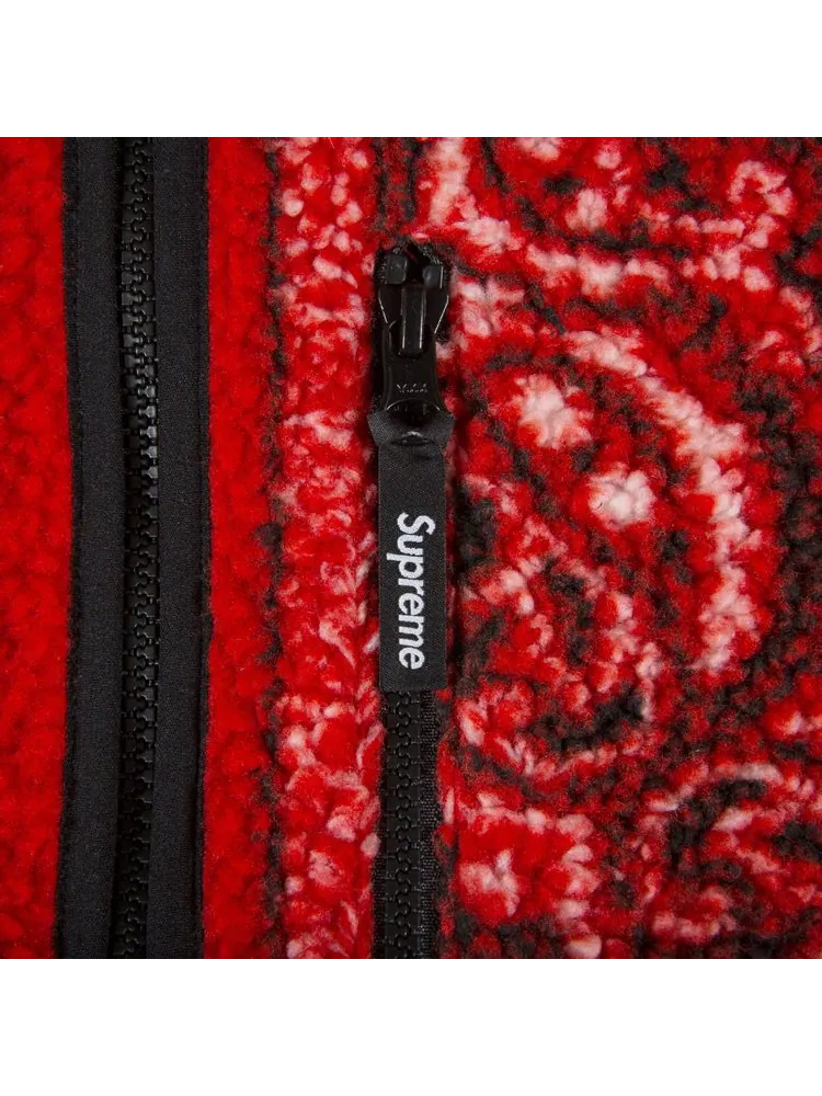 Куртка Supreme Reversible Bandana Fleece Jacket 'Red' — изображение 3 из 3, красный