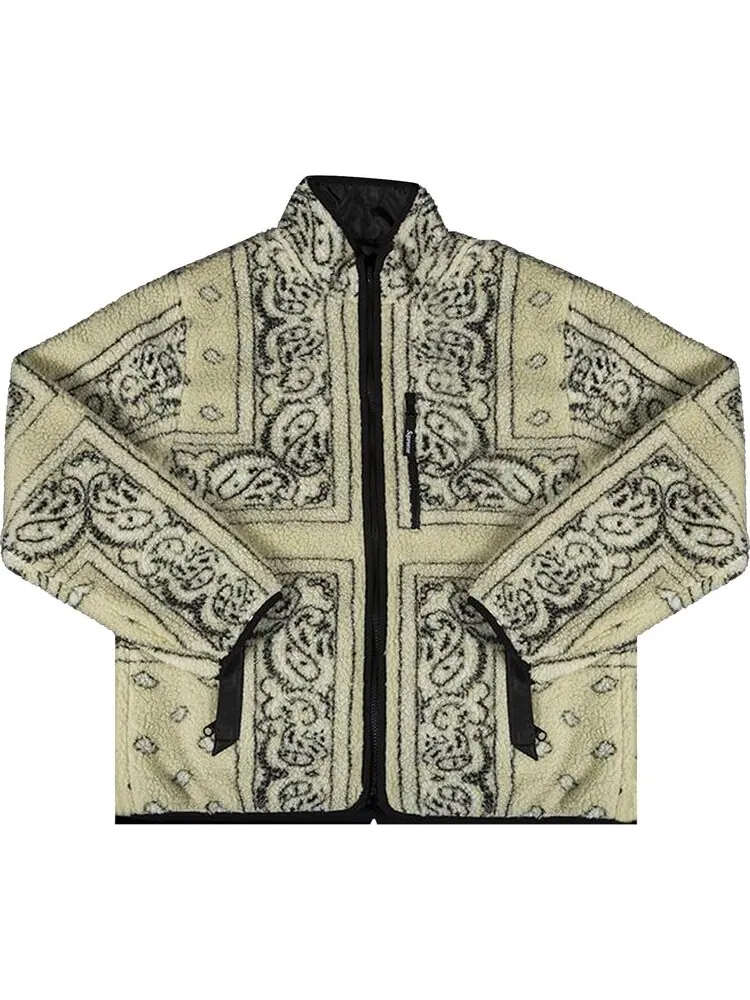 Куртка Supreme Reversible Bandana Fleece Jacket 'Tan' — изображение 1 из 1, загар