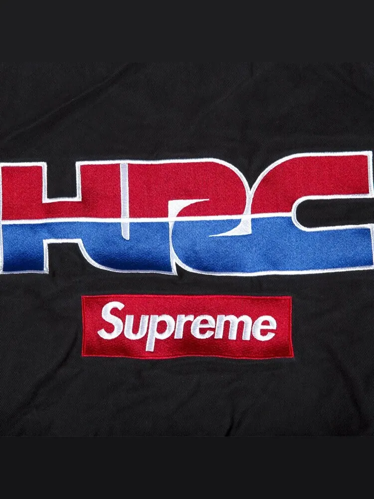 Куртка Supreme x Honda Fox Racing Puffy Zip Up Jacket 'Black' — изображение 3 из 3, черный