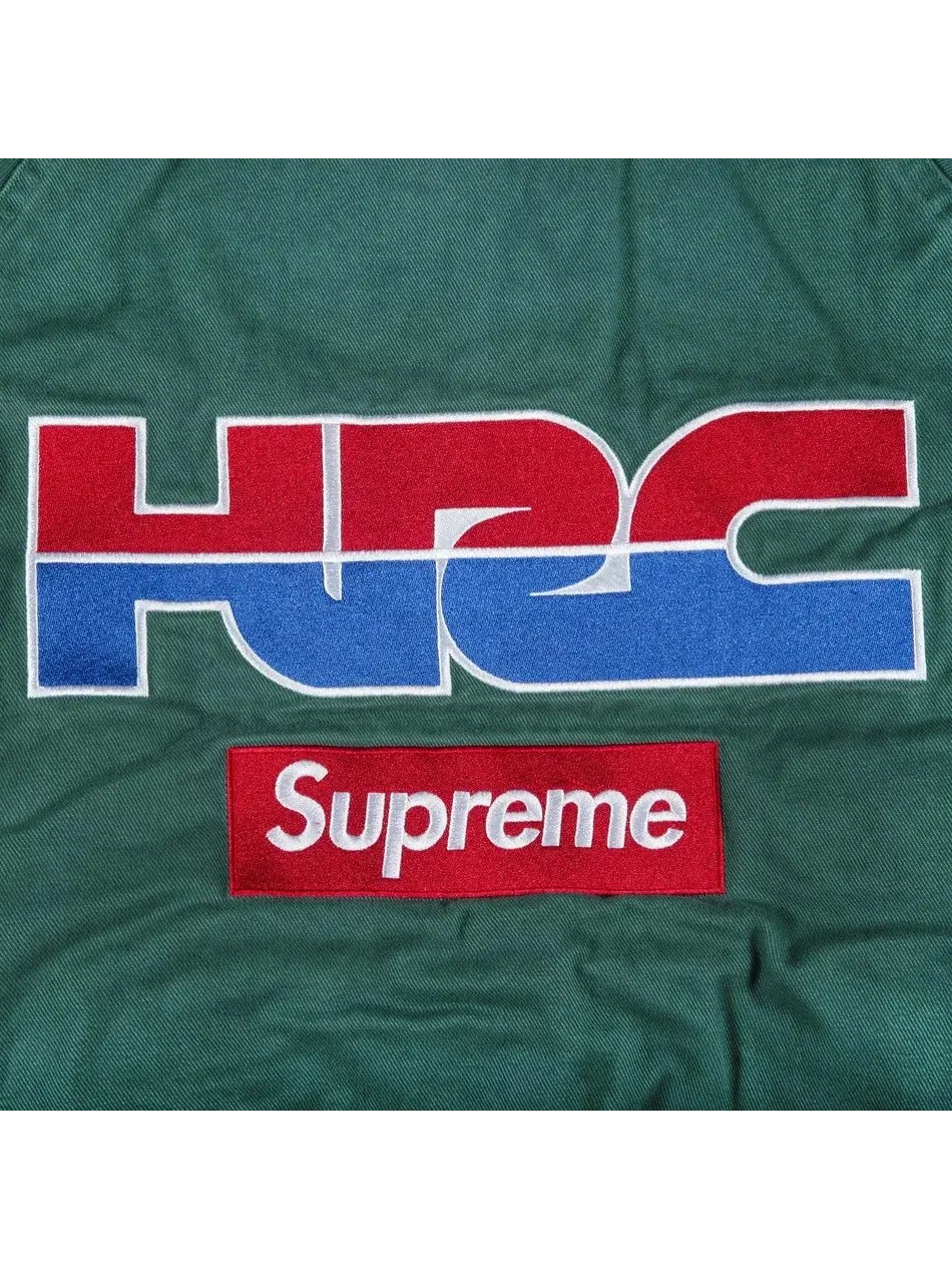 Куртка Supreme x Honda Fox Racing Puffy Zip Up — изображение 3 из 3, зеленый
