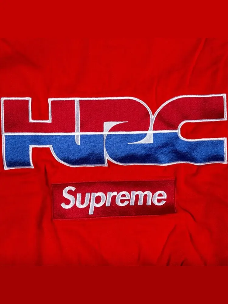 Куртка Supreme x Honda Fox Racing Puffy Zip Up Jacket 'Red' — изображение 3 из 3, красный