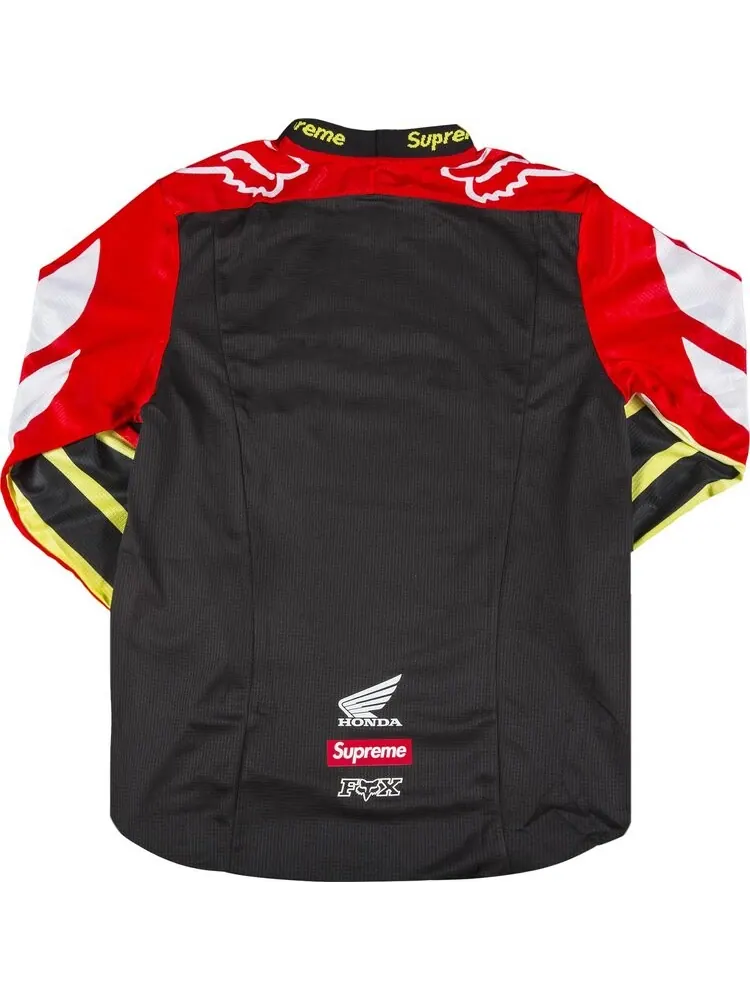 Футболка Supreme x Honda Fox Racing Moto Jersey 'Red' — изображение 2 из 3, красный