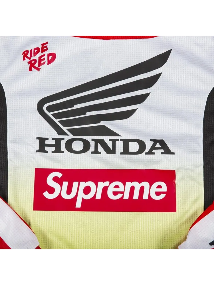Футболка Supreme x Honda Fox Racing Moto Jersey 'Red' — изображение 3 из 3, красный