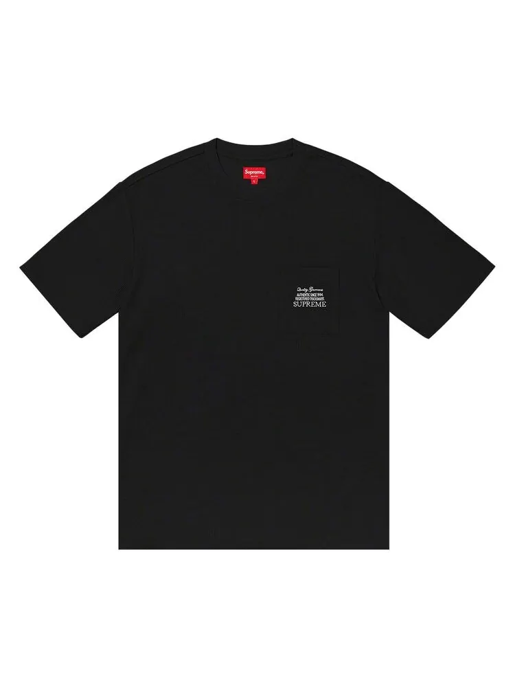 Футболка Supreme Waffle Pocket Tee Black — изображение 1 из 1, черный