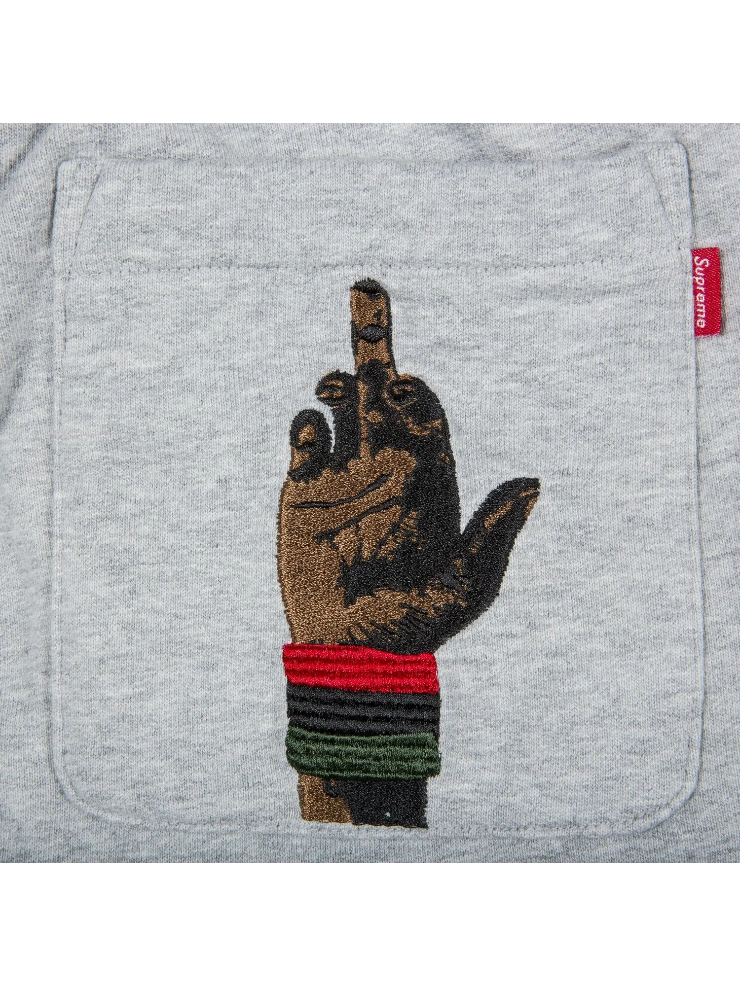 Спортивные штаны с вышивкой Supreme Dead Prez RBG — изображение 2 из 2, серый