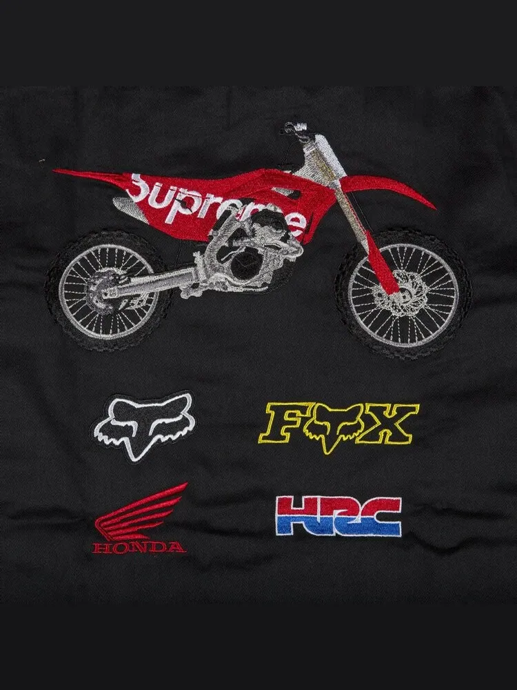 Рубашка Supreme x Honda Fox Racing Work Shirt 'Black' — изображение 3 из 3, черный