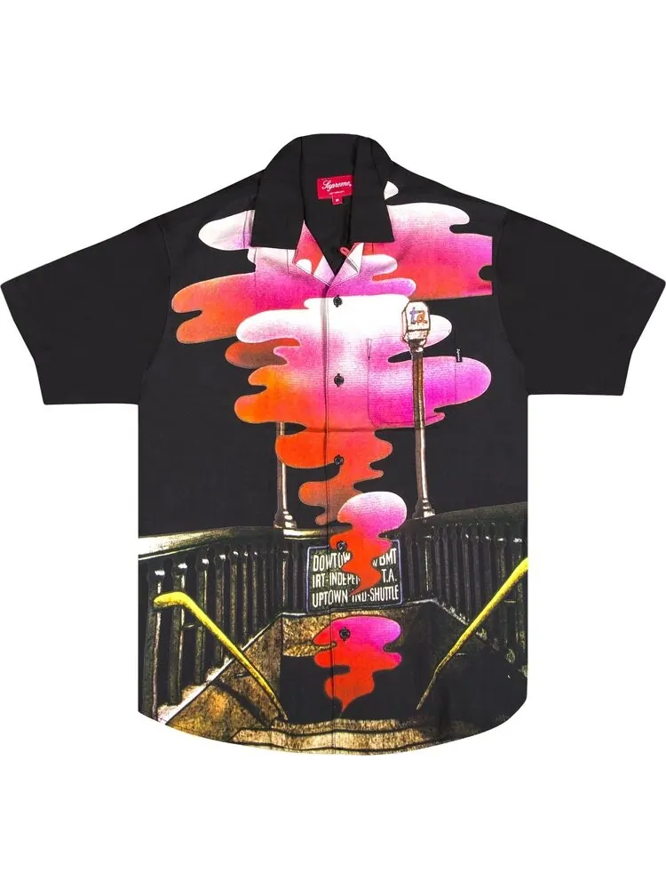 Рубашка Supreme The Velvet Underground Rayon Short-Sleeve Shirt 'Black' — изображение 1 из 2, черный