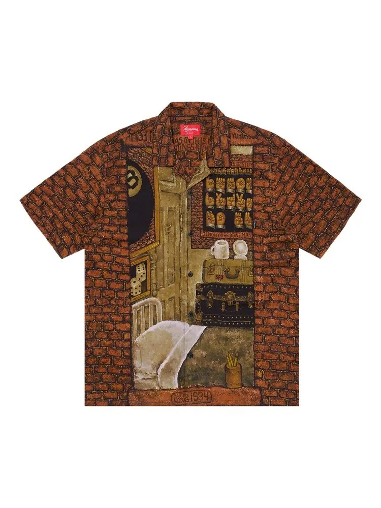 Рубашка Supreme Martin Wong Secret World Rayon Short-Sleeve Shirt Multicolor — изображение 1 из 2, мульти