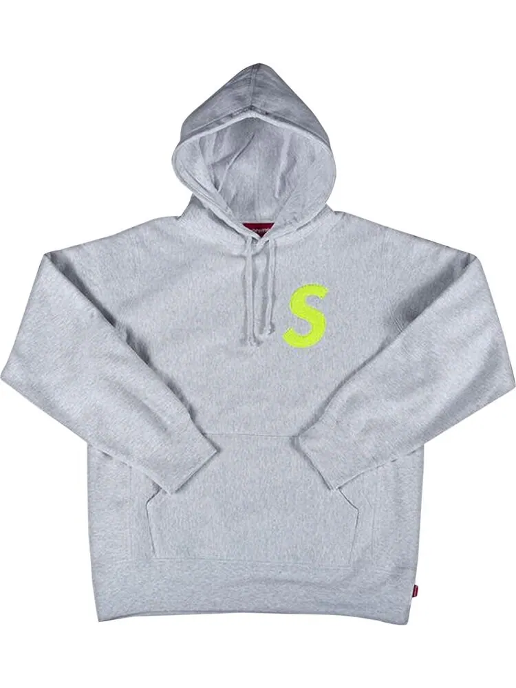 Толстовка Supreme S Logo Hooded Sweatshirt 'Ash Grey' — изображение 1 из 1, серый